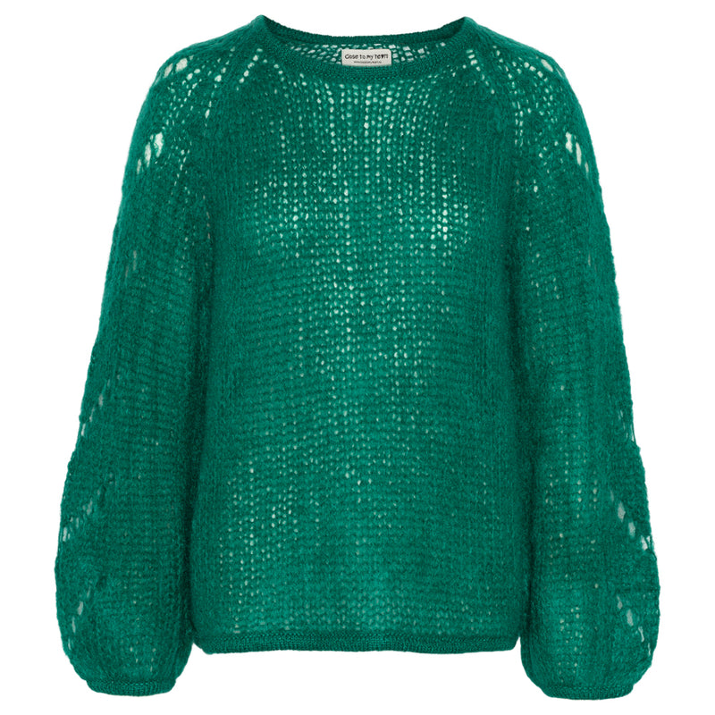 Close to my heart Alisha kid mohair sweater Sweater knitted Mystic Green