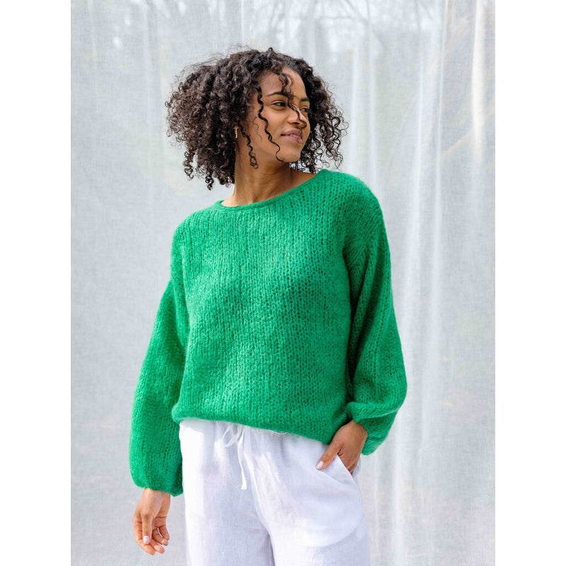 Close to my heart Ally Kid Mohair Sweater Sweater knitted Kelly Green