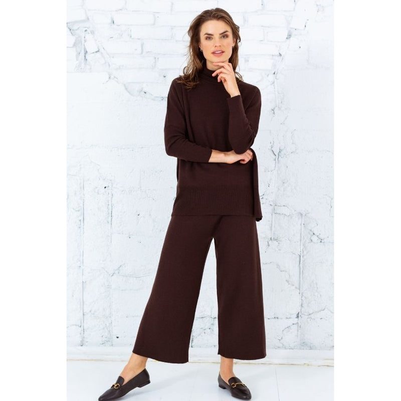 Close to my heart Berry merino culotte pants knitted pants