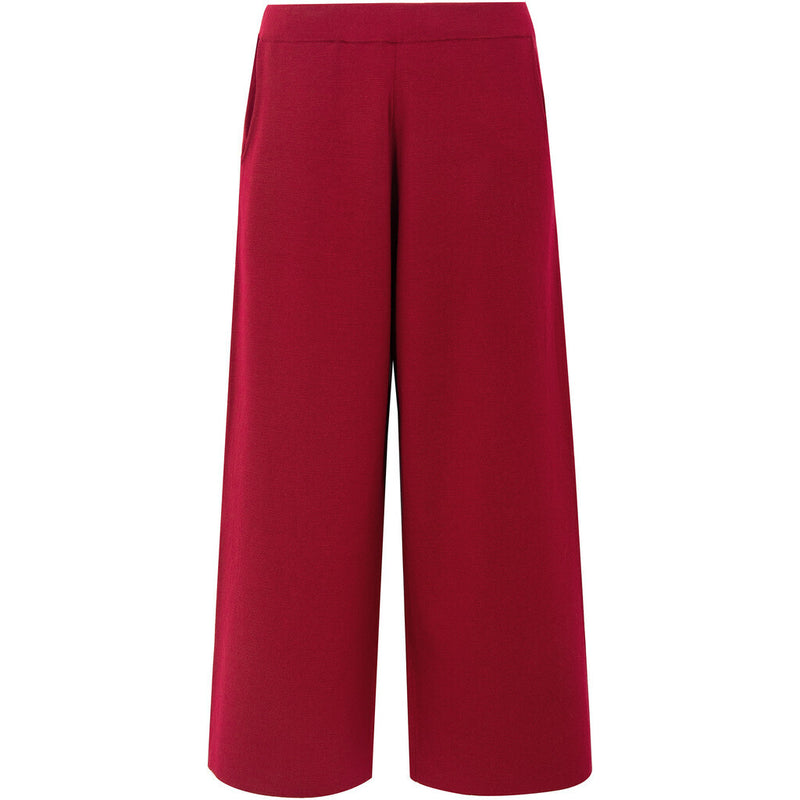 Close to my heart Berry merino culotte pants knitted pants Haute Red