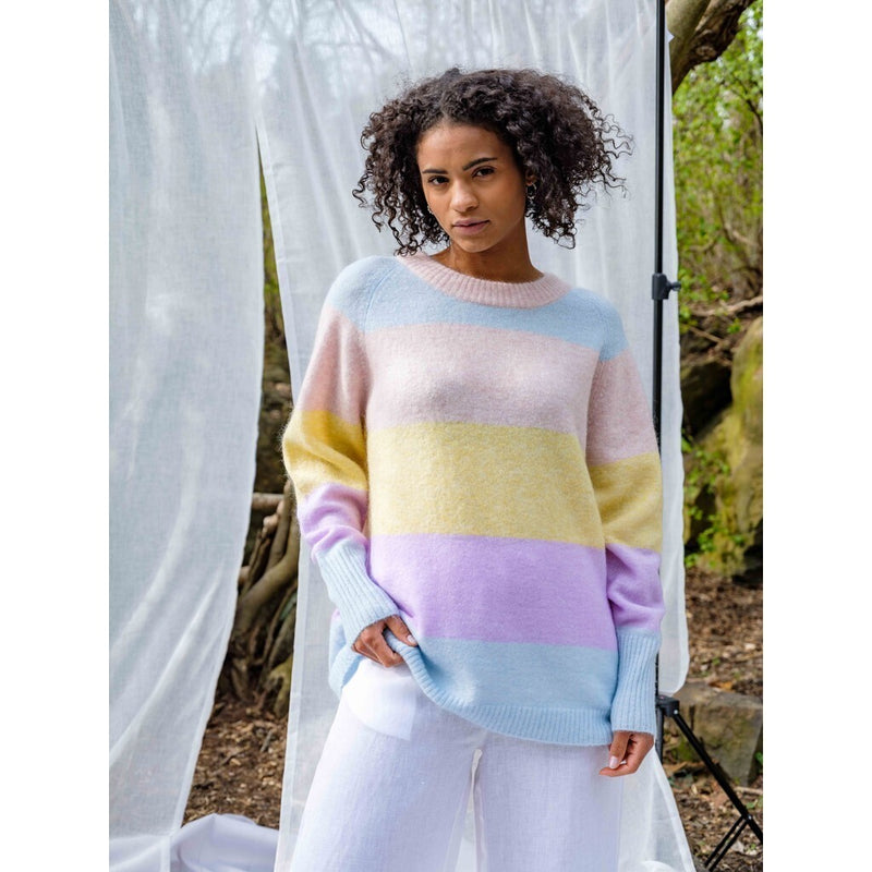 Close to my heart Charlie kid mohair sweater Sweater knitted Multi Stripe