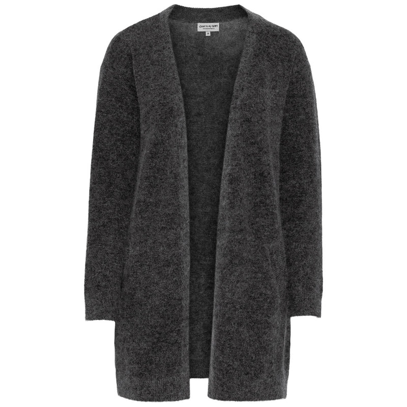 Close to my heart Clara kid mohair cardigan Cardigan Charcoal