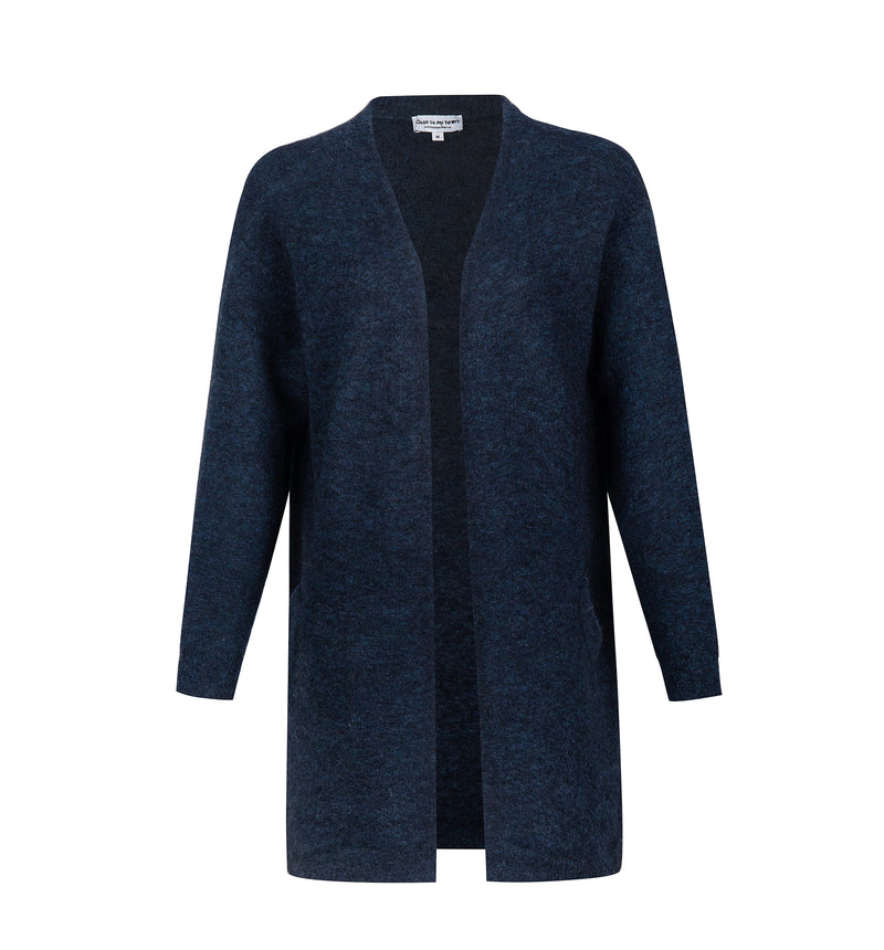 Close to my heart Clara kid mohair cardigan Cardigan Indigo