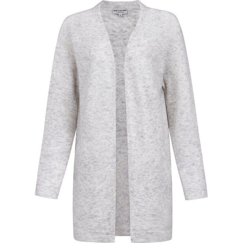 Close to my heart Clara kid mohair cardigan Cardigan White Grey