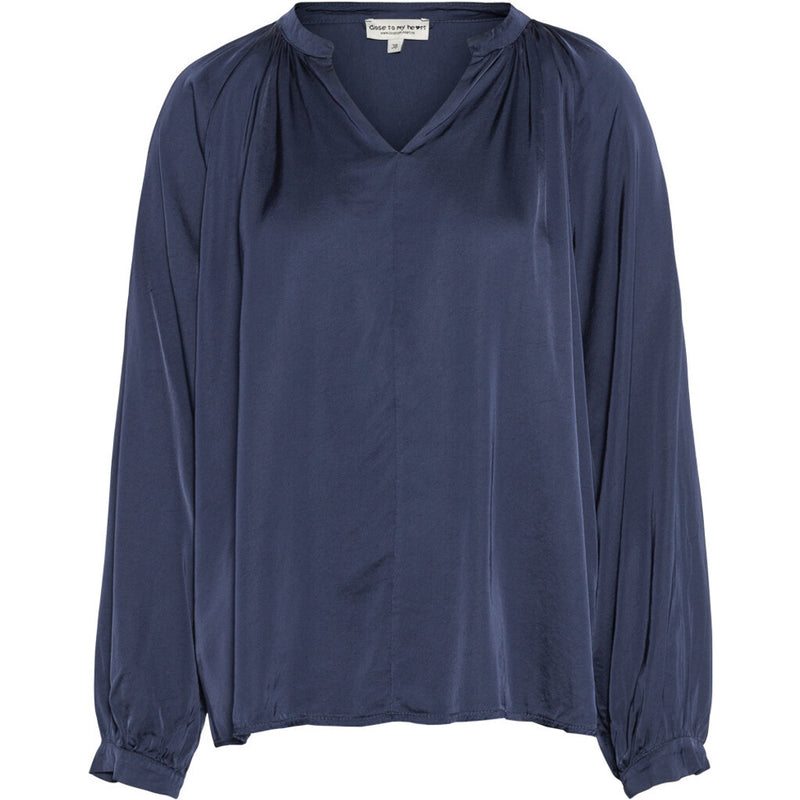 Close to my heart Lydia viscose blouse Blouse Dark Blue