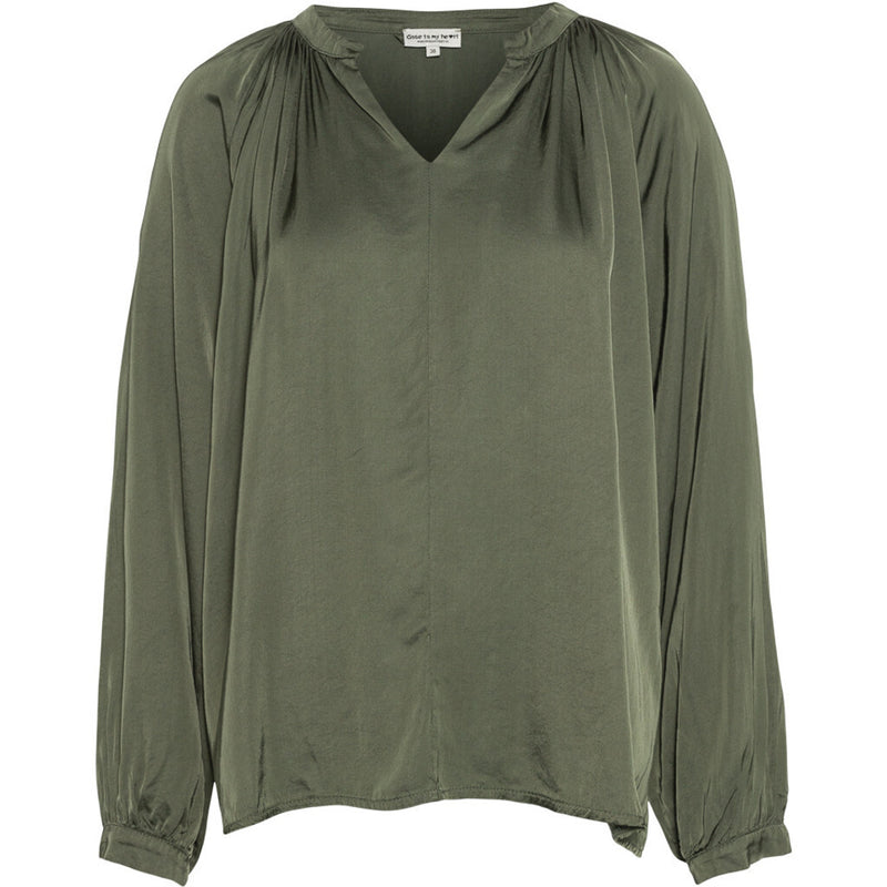 Close to my heart Lydia viscose blouse Blouse Dark Green