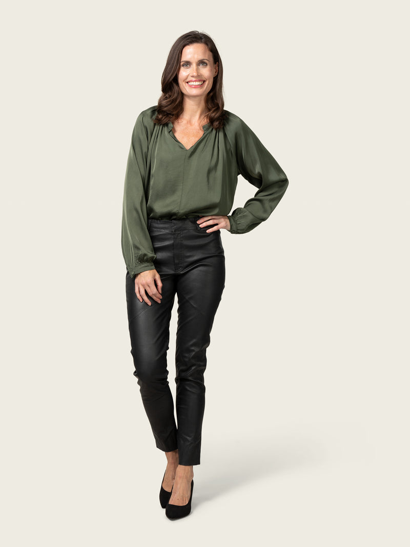 Close to my heart Lydia viscose blouse Blouse Dark Green