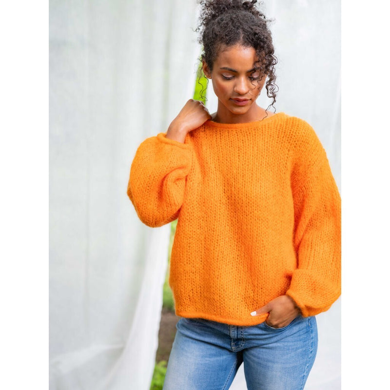 Close to my heart New Ally kid mohair sweater Sweater knitted Vibrant Orange