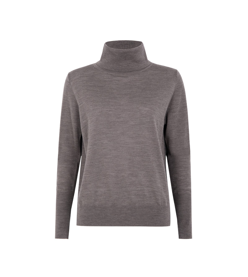 Close to my heart Pixie merino turtleneck Sweater rollneck Taupe