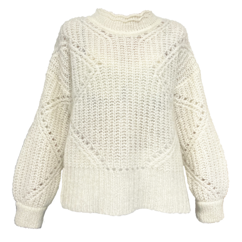 Close to my heart Reese Kid Mohair Sweater Sweater knitted Cream